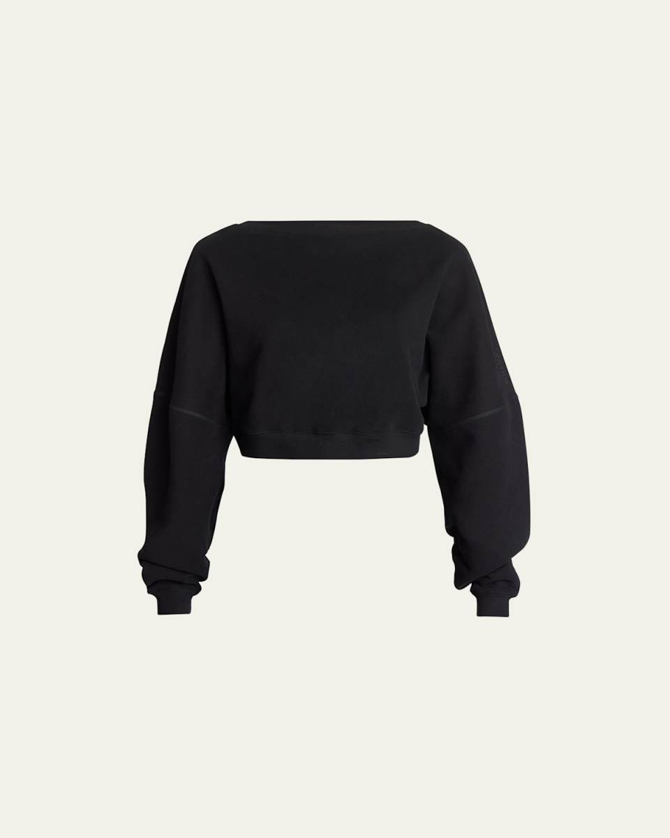 Cropped Cotton Sweatshirt